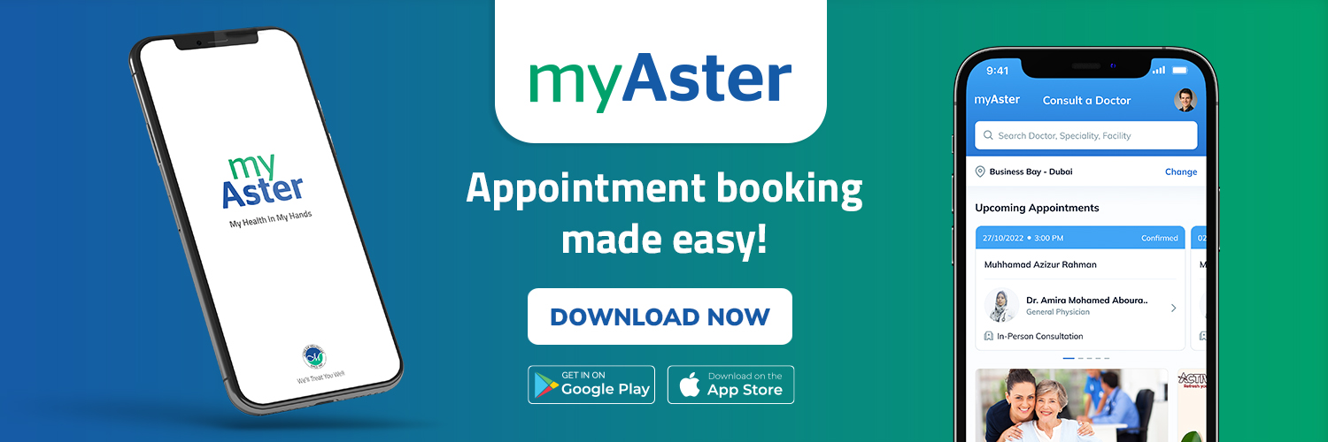 MyAster consultation banner